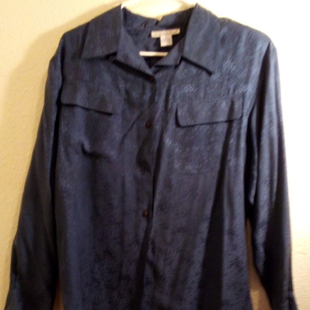Anna And Frank Navy Button Down Shirt - Picture 2 of 5